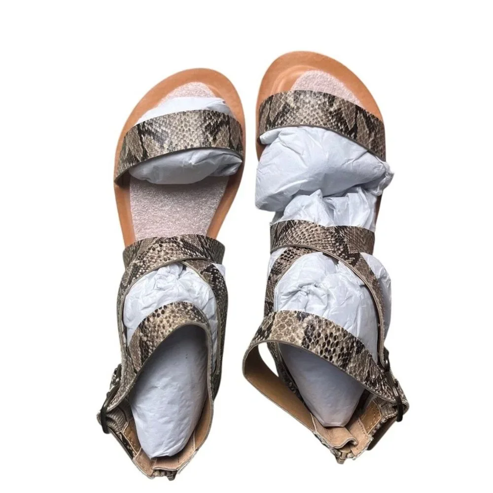 Lucky Brand Girls New In Box Loreinn Snake Skin Look Sandals Size 3M